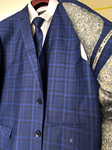 Joe cooper blue check piece - joe,