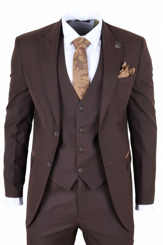 Men piece dark brown plain - men's,
