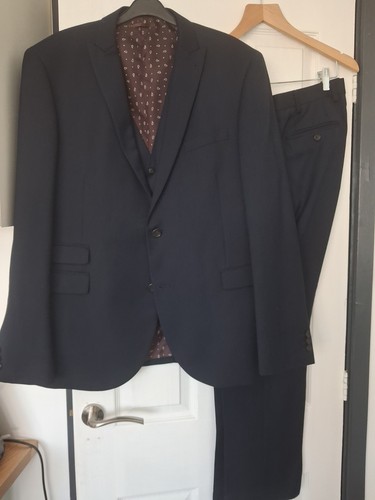 Next navy tailored fit piece - tailored, 3