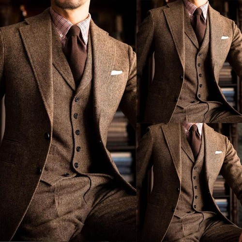 Tweed vintage men suits wool - suits,