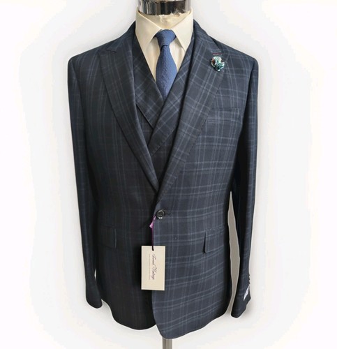 Gianni feraud men - navy, grid