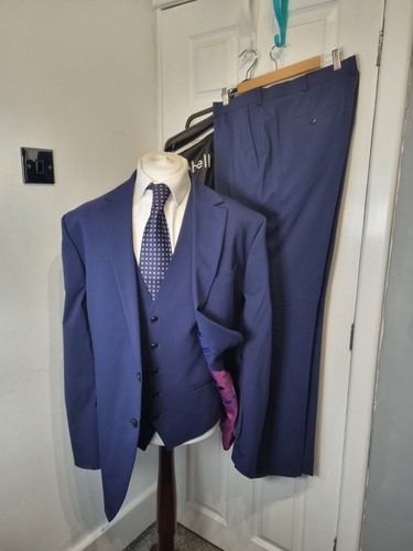 Dobell blue piece suit men - blue, 3