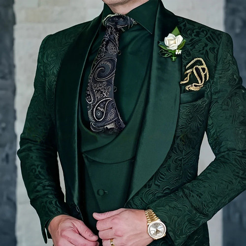 Jacquard men pcs suit set - pcs,