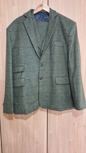 Green check piece - green, 3-piece