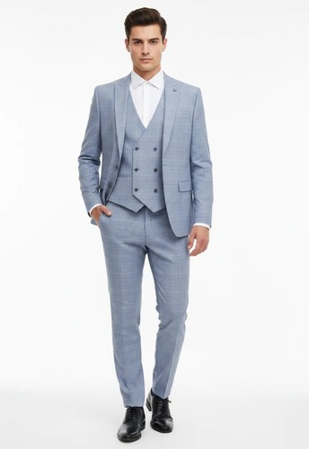 Men burton pale blue - men, check