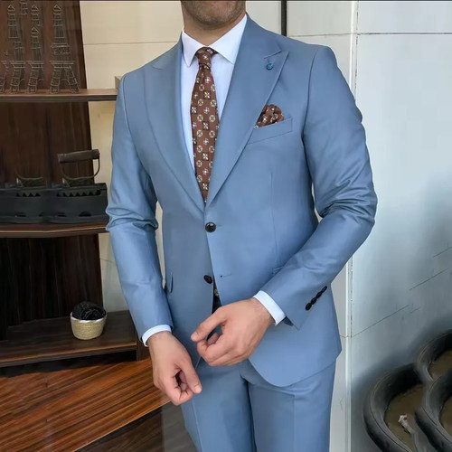 Mens blue slim - fit, piece