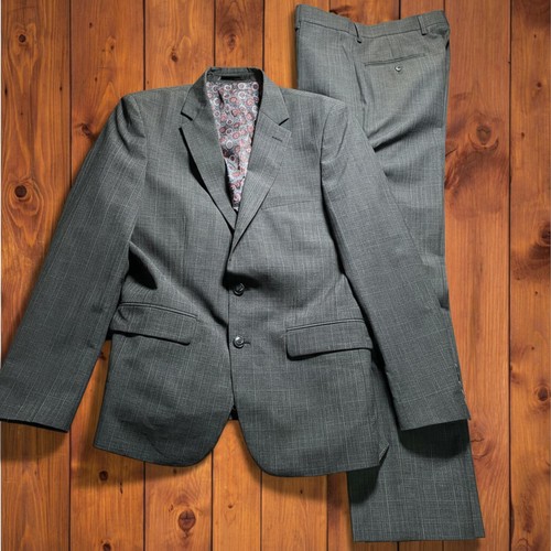 Men piece suit grey - suit,