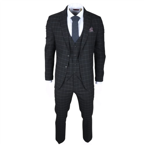 Men black checked - black,