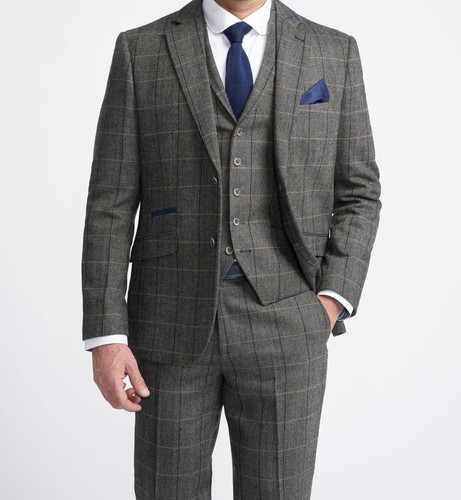 Men grey check - men’s, suit