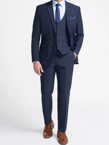 Navy blue suit piece - blue,