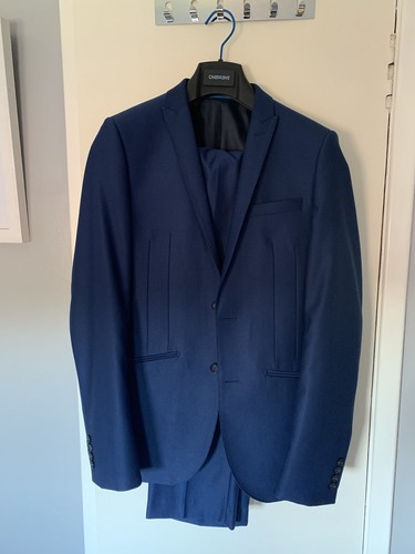 Piece blue suit - 3-piece, suit.
