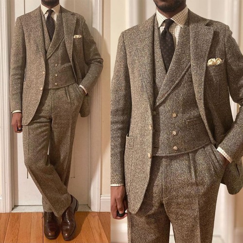 Vintage tweed men piece - vintage,