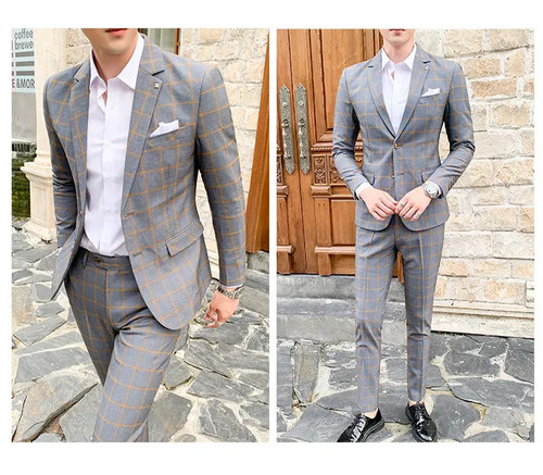 Mens grey slim fit piece - mens,